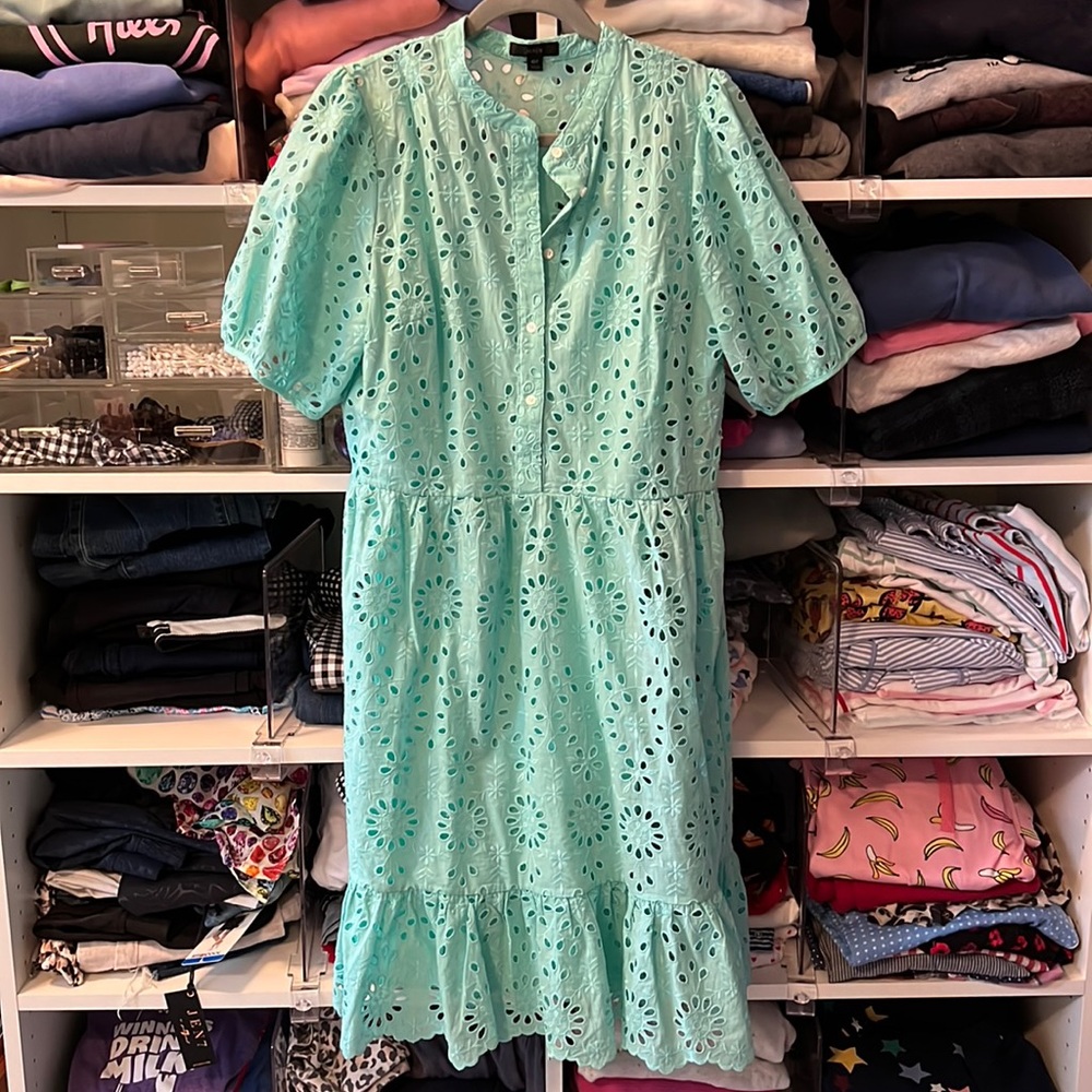 JCrew lace dress. side zipper. Tall size